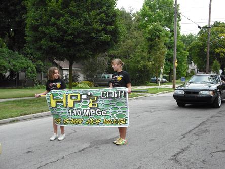 HP2g 110mpg Mustang Parade Wauseon Ohio Fuel Economy E85